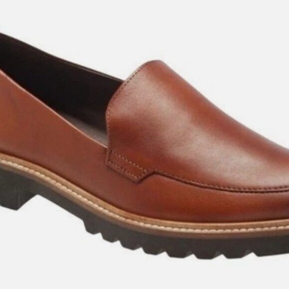 Ecco Women's Incise Tailored Loafer Brown Lug Sole Size 38 - Picture 1 of 10